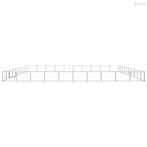 Ezüstszínű acél kutyakennel 100 m²