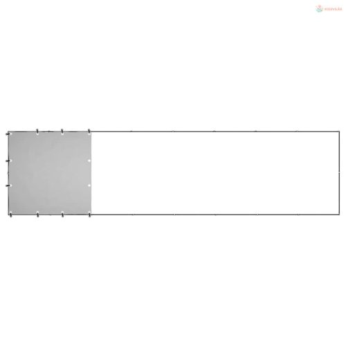 Fekete acél kutyakennel 4,84 m²