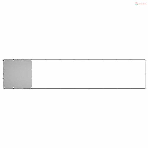 Fekete acél kutyakennel 6,05 m²