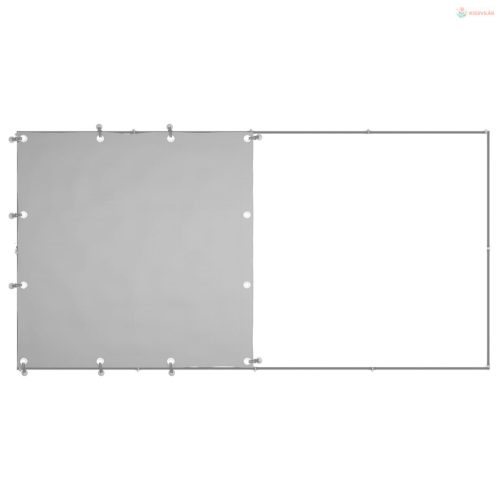 Ezüstszínű acél kutyakennel 2,42 m²