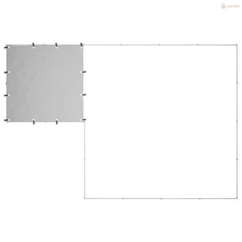 Ezüstszínű acél kutyakennel 6,05 m²