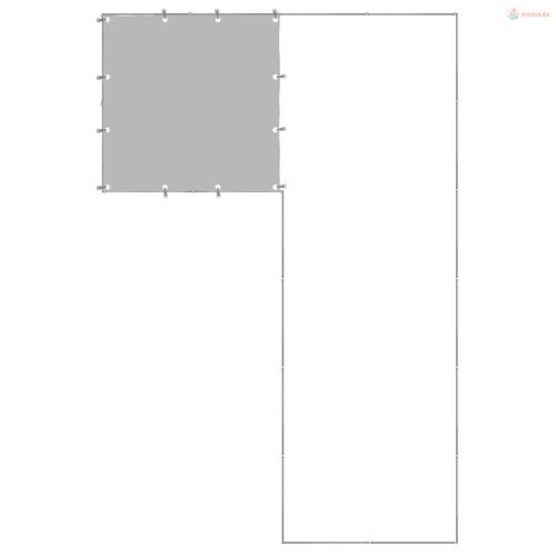 Ezüstszínű acél kutyakennel 4,84 m²