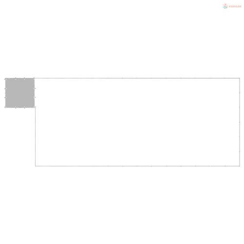 Ezüstszínű acél kutyakennel 26,62 m²