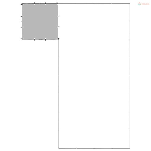 Fekete acél kutyakennel 10,89 m²