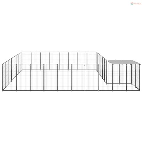 Ezüstszínű acél kutyakennel 20,57 m²