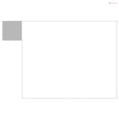 Ezüstszínű acél kutyakennel 25,41 m²