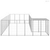 Ezüstszínű acél kutyakennel 19,36 m²