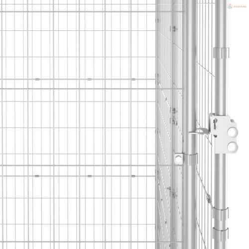 Kültéri horganyozott acél kutyakennel 12,1 m²