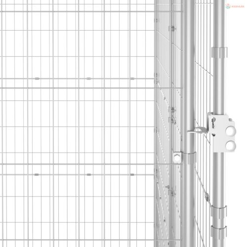 Kültéri horganyozott acél kutyakennel 21,78 m²