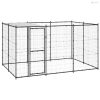 Kültéri acél kutyakennel tetővel 7,26 m²