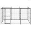 Kültéri acél kutyakennel tetővel 7,26 m²