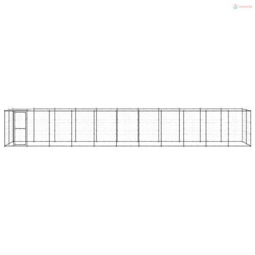 Kültéri acél kutyakennel tetővel 26,62 m²