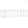 Kültéri horganyozott acél kutyakennel tetővel 16,94 m²