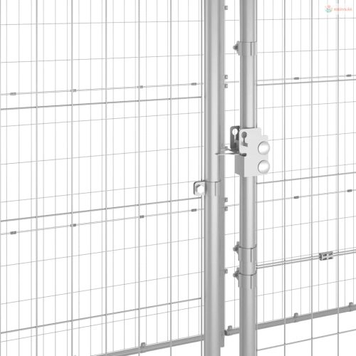 Kültéri horganyozott acél kutyakennel tetővel 26,62 m²