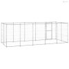 Kültéri horganyozott acél kutyakennel 12,1 m²