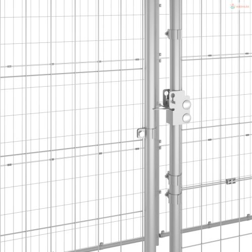 Kültéri horganyozott acél kutyakennel 16,94 m²