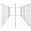 Kültéri horganyozott acél kutyakennel 21,78 m²