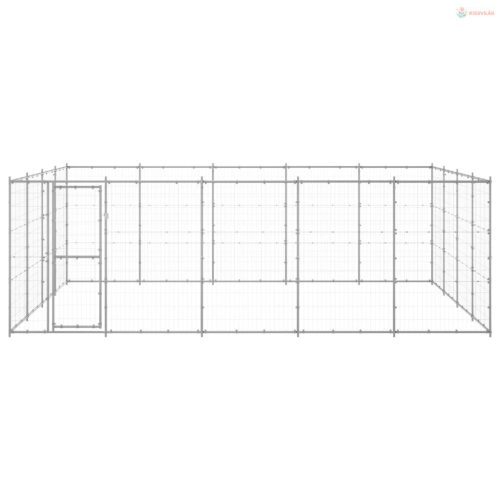 Kültéri horganyozott acél kutyakennel 24,2 m²