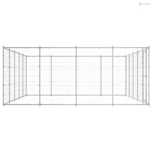 Kültéri horganyozott acél kutyakennel 24,2 m²