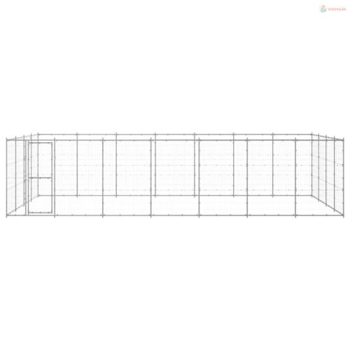 Kültéri horganyozott acél kutyakennel 33,88 m²