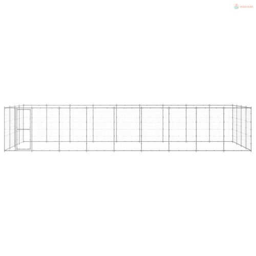 Kültéri horganyozott acél kutyakennel 43,56 m²