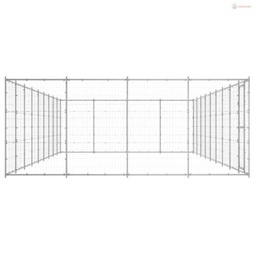 Kültéri horganyozott acél kutyakennel 43,56 m²