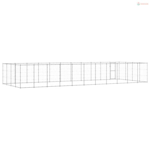 Kültéri horganyozott acél kutyakennel 43,56 m²