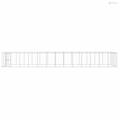 Kültéri horganyozott acél kutyakennel 53,24 m²