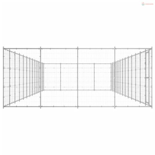 Kültéri horganyozott acél kutyakennel 53,24 m²