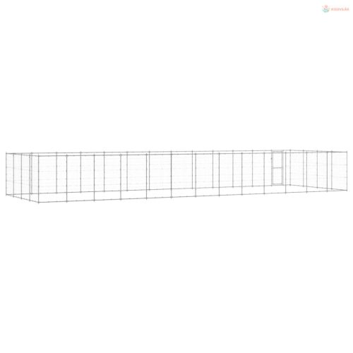 Kültéri horganyozott acél kutyakennel 53,24 m²