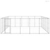 Kültéri horganyozott acél kutyakennel 36,3 m²