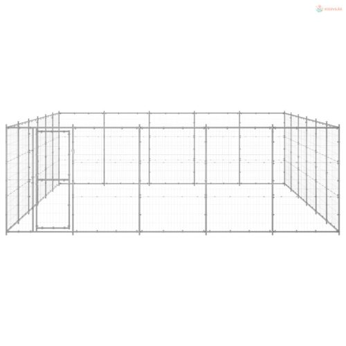 Kültéri horganyozott acél kutyakennel 36,3 m²