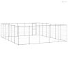 Kültéri horganyozott acél kutyakennel 36,3 m²