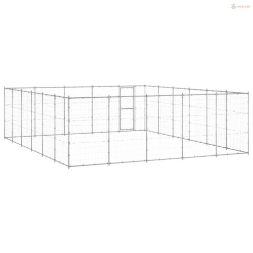 Kültéri horganyozott acél kutyakennel 36,3 m²