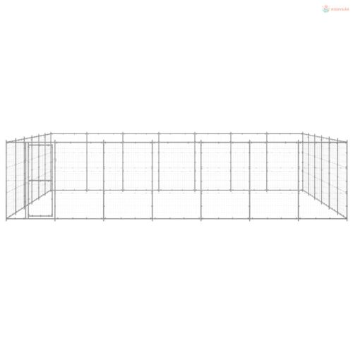 Kültéri horganyozott acél kutyakennel 50,82 m²
