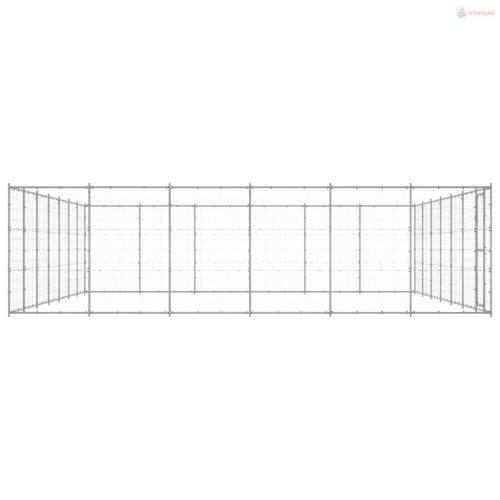 Kültéri horganyozott acél kutyakennel 50,82 m²