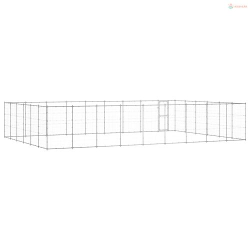 Kültéri horganyozott acél kutyakennel 65,34 m²