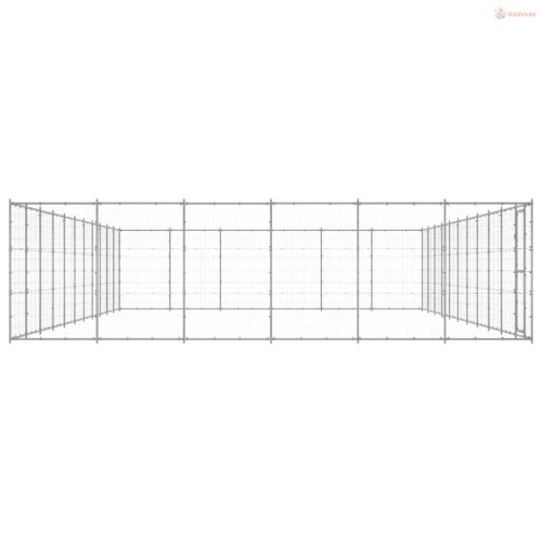 Kültéri horganyozott acél kutyakennel 79,86 m²