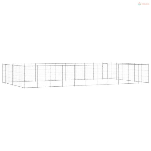 Kültéri horganyozott acél kutyakennel 79,86 m²