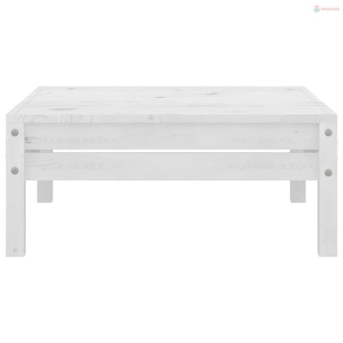 3 részes fehér tömör fenyőfa kerti bútorgarnitúra