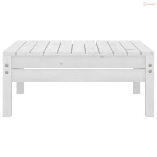 3 részes fehér tömör fenyőfa kerti bútorgarnitúra