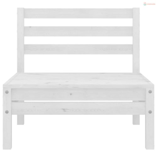 3 részes fehér tömör fenyőfa kerti ülőgarnitúra