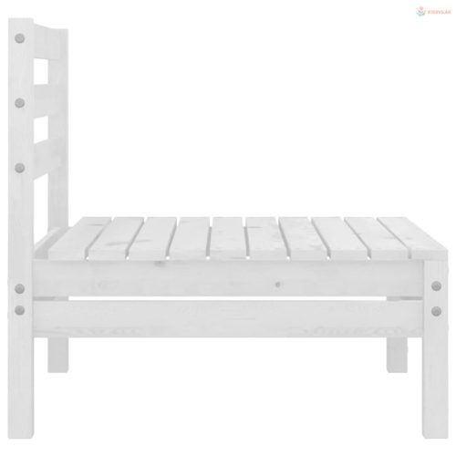 3 részes fehér tömör fenyőfa kerti ülőgarnitúra