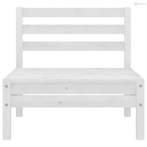 4 részes fehér tömör fenyőfa kerti ülőgarnitúra