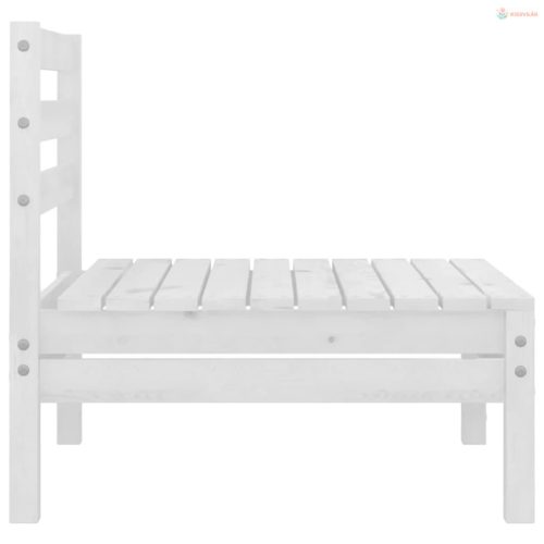 3 részes fehér tömör fenyőfa kerti ülőgarnitúra