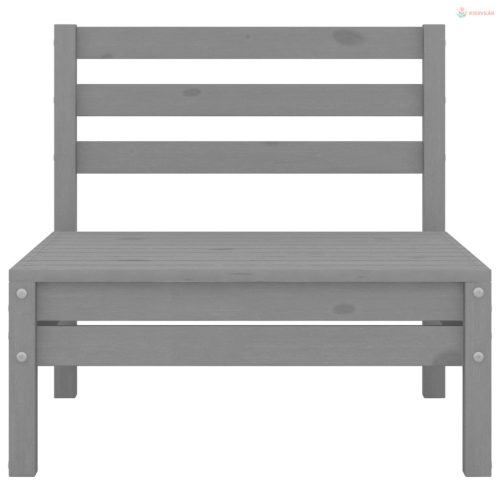 3 részes szürke tömör fenyőfa kerti ülőgarnitúra