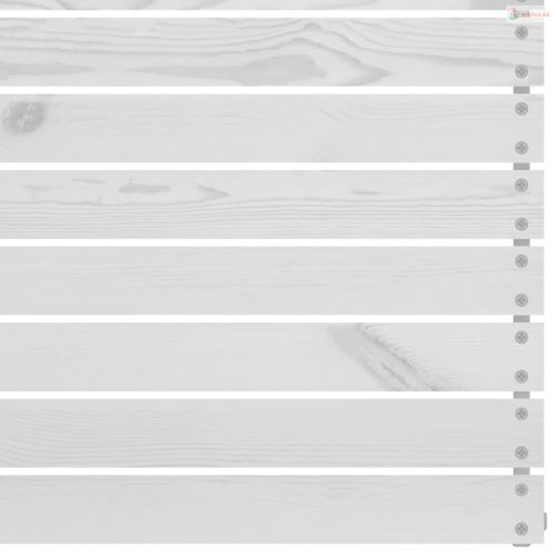 4 részes fehér tömör fenyőfa kerti bútorgarnitúra