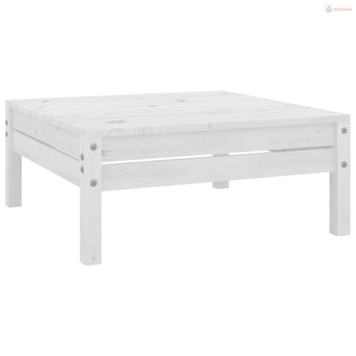 4 részes fehér tömör fenyőfa kerti bútorgarnitúra