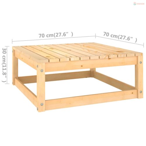 3 részes tömör fenyőfa kerti ülőgarnitúra párnával