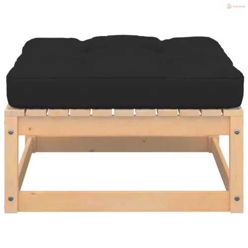 4 részes tömör fenyőfa kerti ülőgarnitúra párnákkal